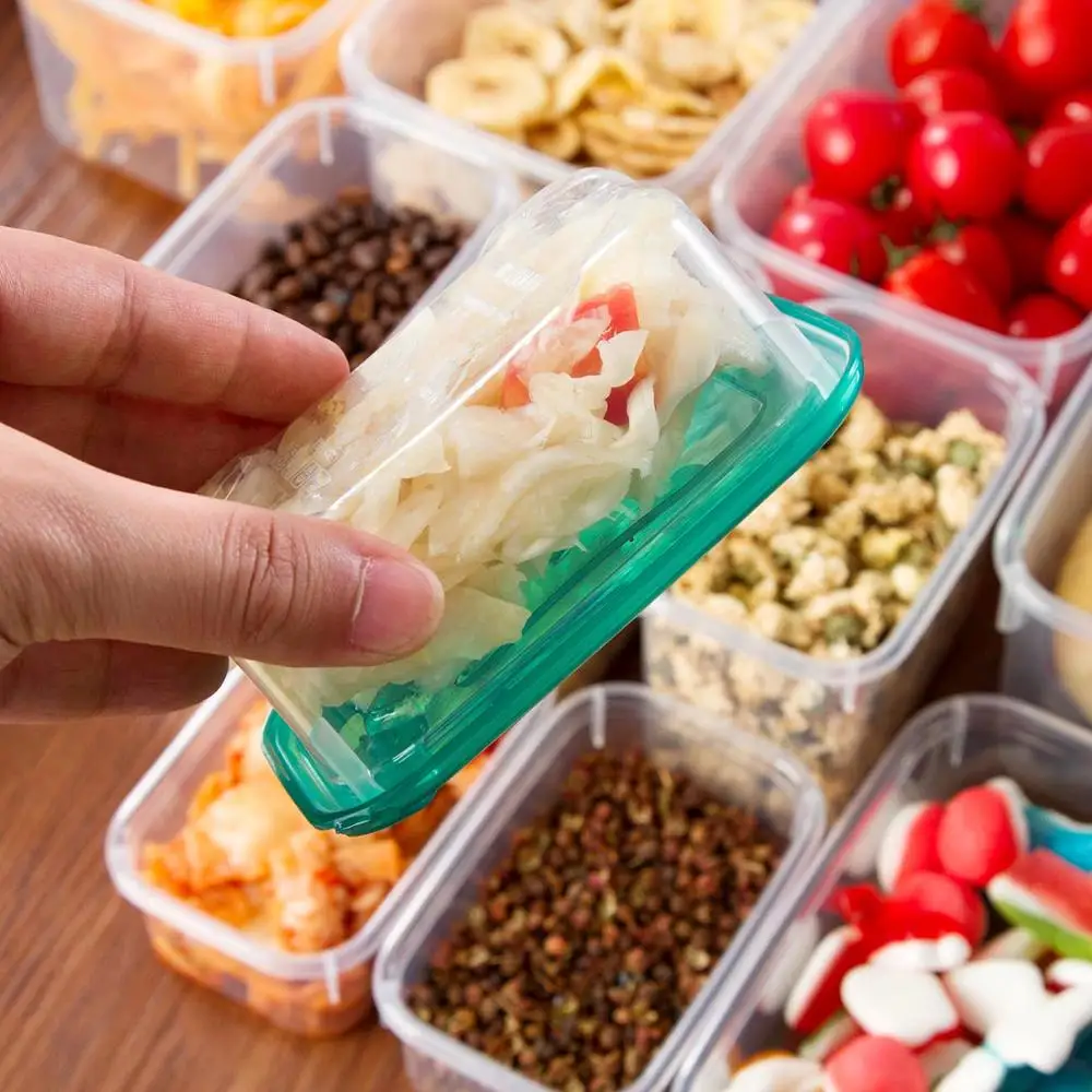 17 шт. прозрачные контейнеры для хранения продуктов в холодильнике|Бутылки банки