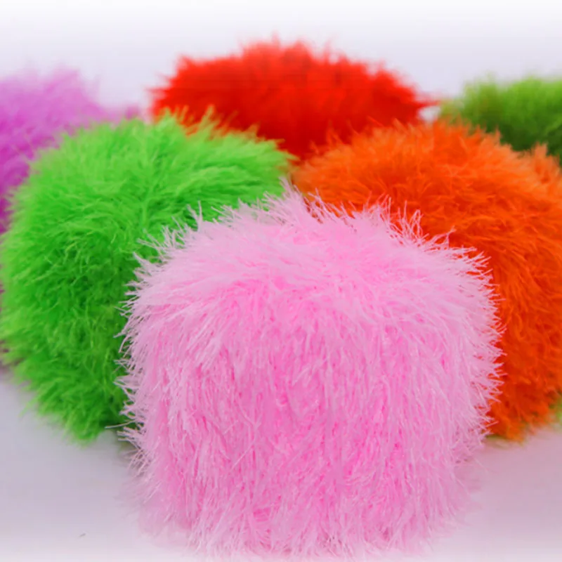 5 шариков * 50 г Длинная шерстяная норковая шерсть Коралл дешевая толстая пряжа для