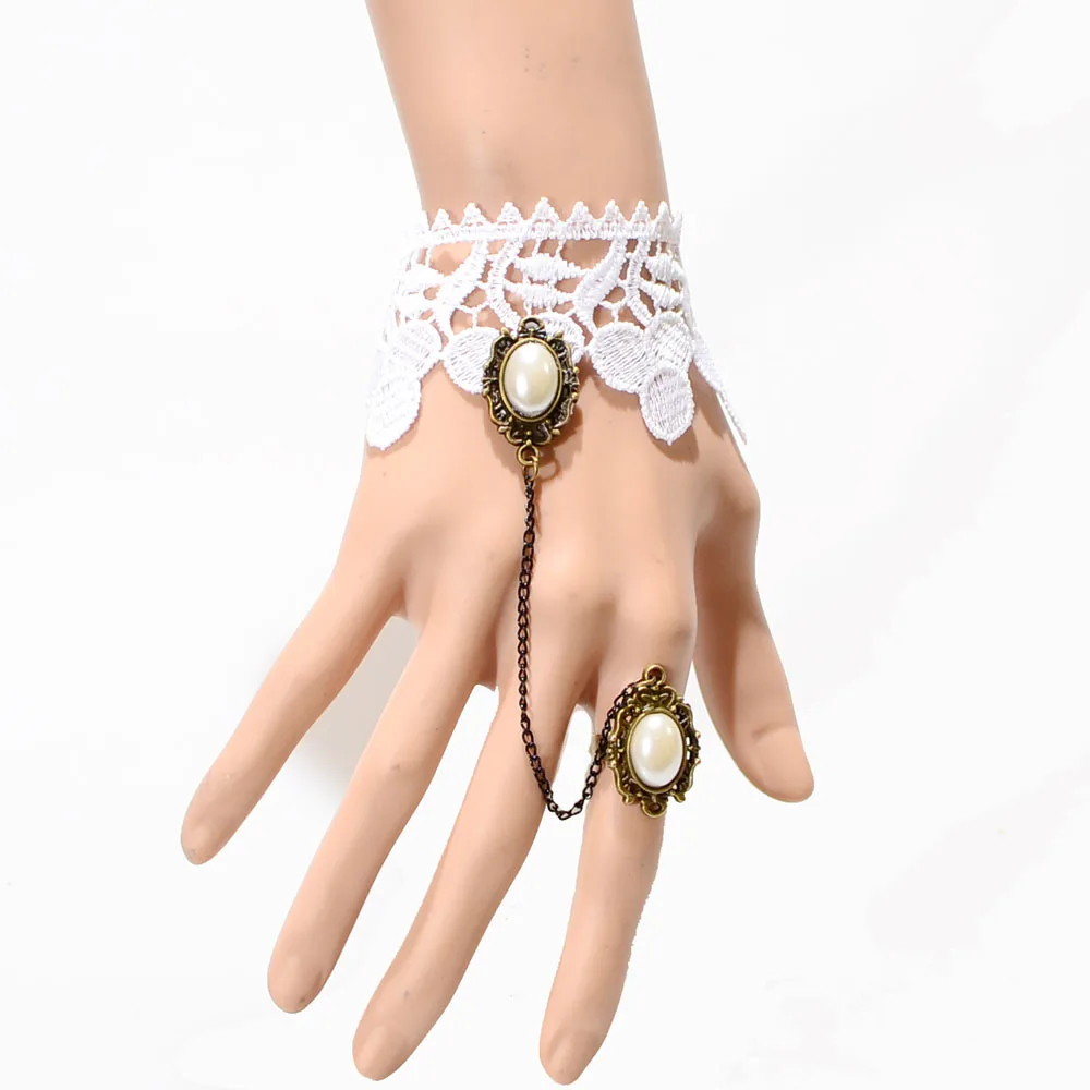 JEFF Bracelets wholesale hot selling fashion Retro Vintage Lady Handmade Jewelry Gothic Lace Flower Finger Bracelet | Украшения и