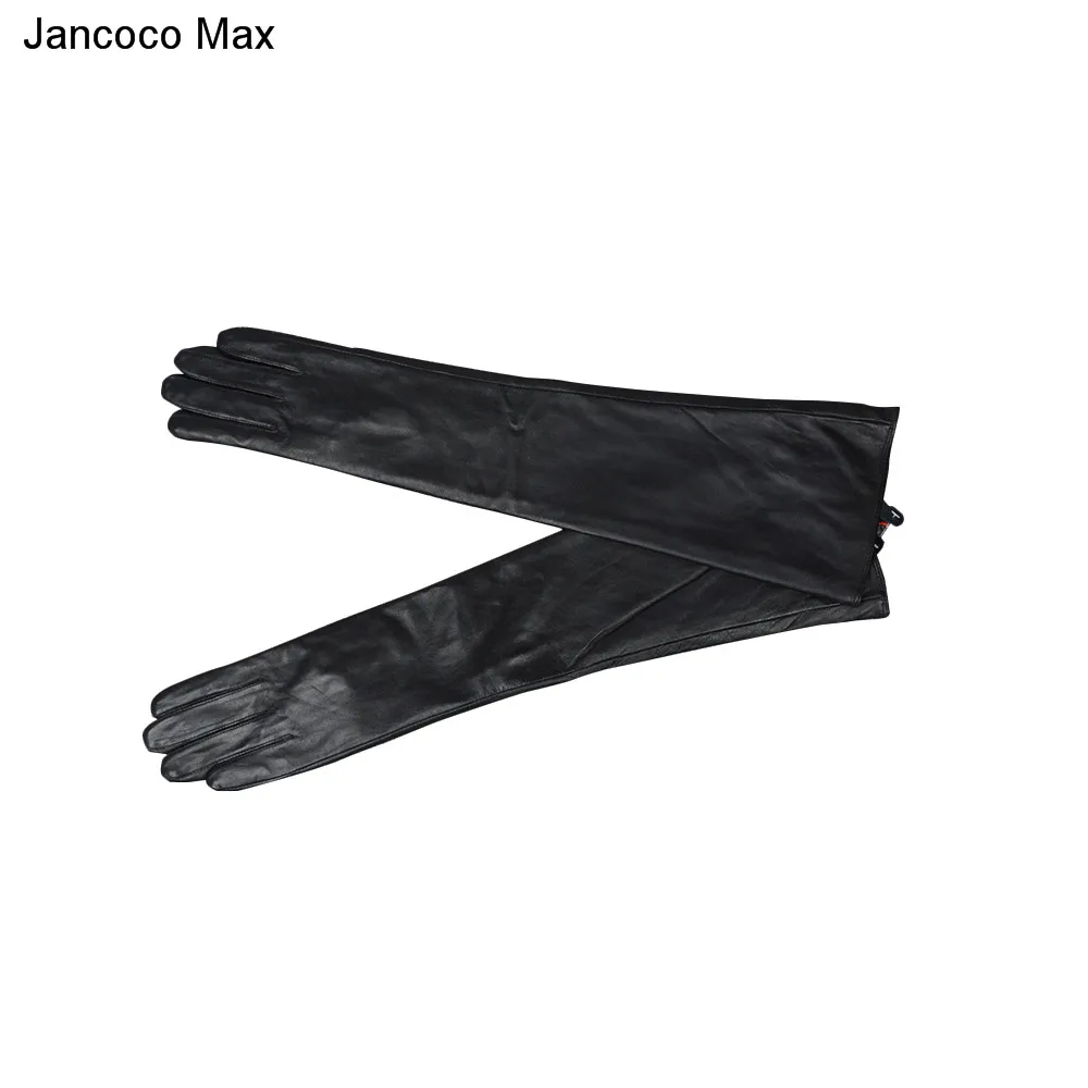 Jancoco Max модные стильные женские длинные перчатки из натуральной овечьей кожи весна осень зима украшение с бантом S2067