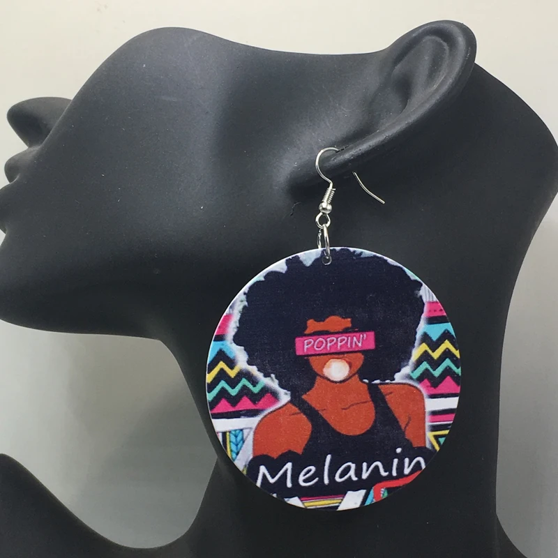 Бесплатная доставка! Меланин деревянные серьги|wooden earrings|earrings free shippingearrings earring |