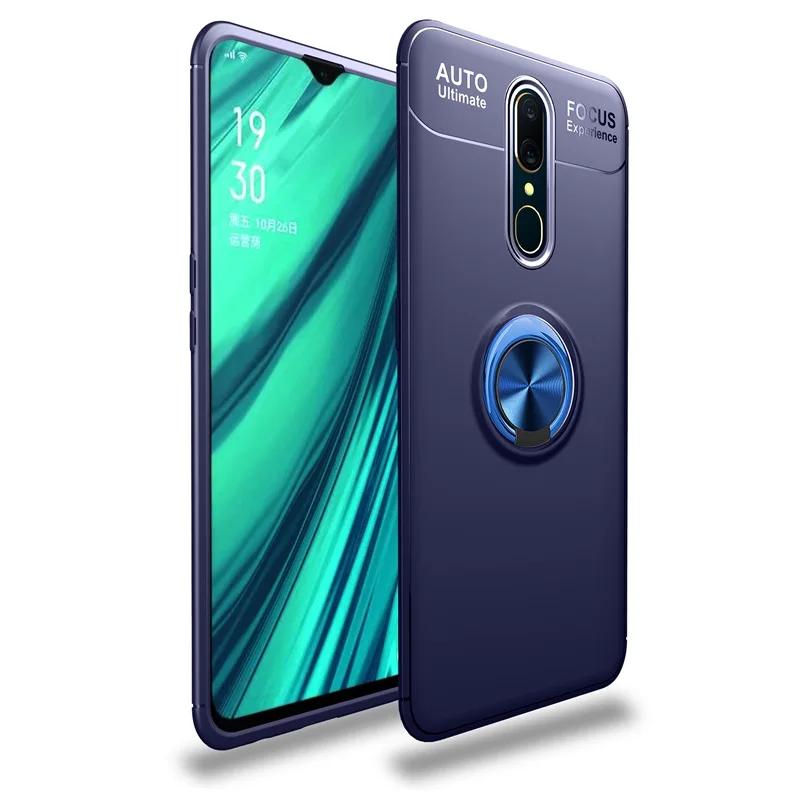 Luxury Case For Nokia 7.1 Case Cover Magnetic Ring Holder Soft Matte Silicone Shell For Nokia 6.1 X6 5.1 3.1 Plus Case Coque