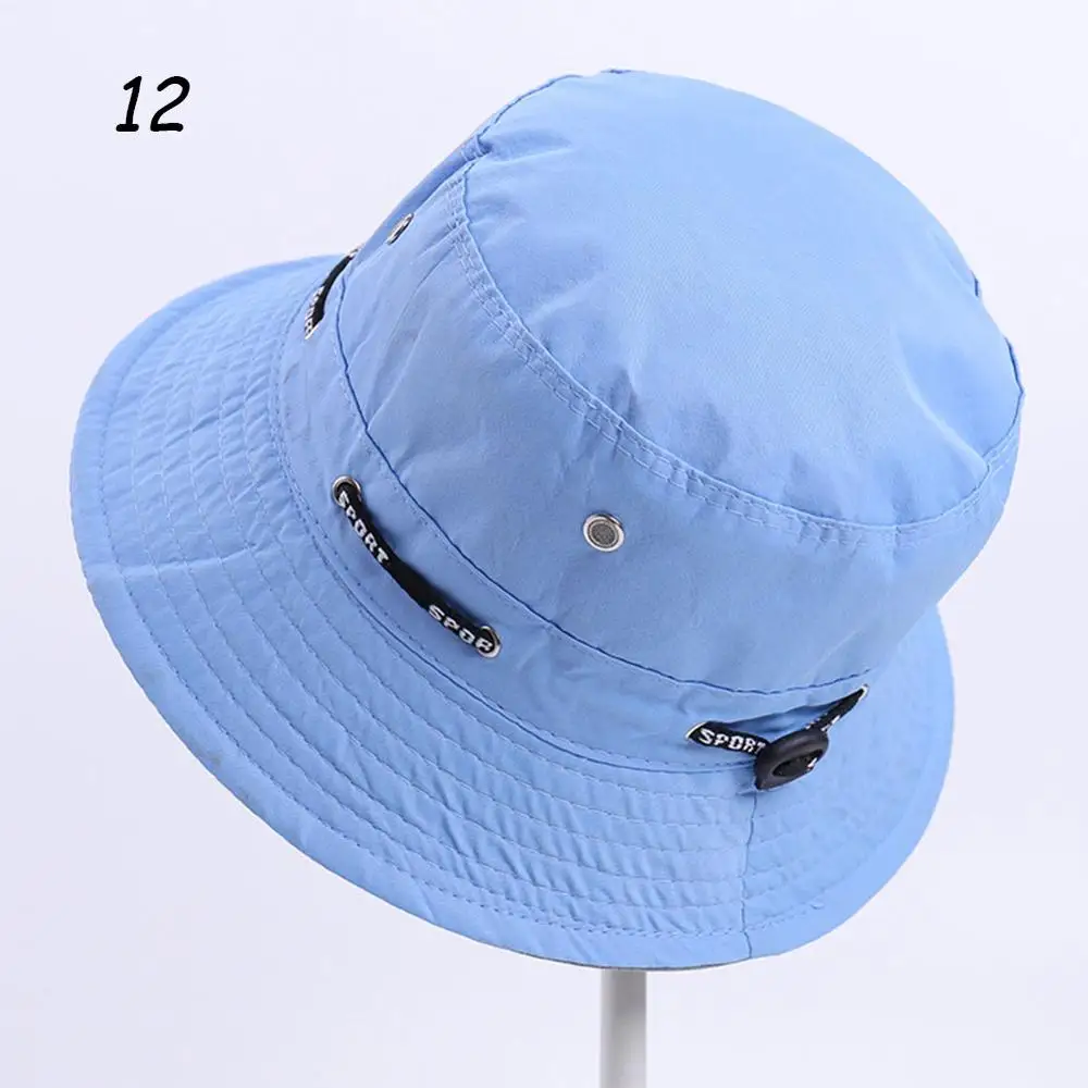 12 Light Blue Sparsil Мужская Солнцезащитная летняя кепка с регулируемой застёжкой в виде рыбы женская модная Цветочная дышащая пляжная Крышка для бочки Двусторонняя носимая шапка - Цвет: 12 Light Blue
