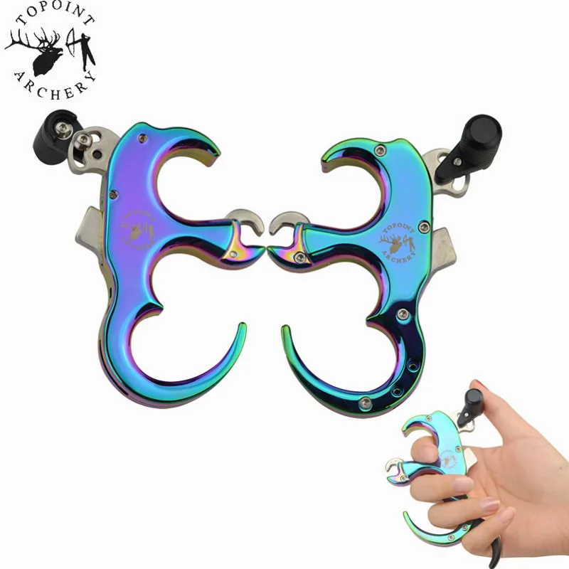 

1Pc Archery Compound Bow Release Stainless Steel Release 3 or 4 Fingers Adjustable For Hunting Shooting Accessories