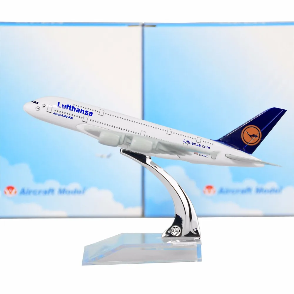Немецкие модели для полета Lufthansa A380 16 см металлические детей подарок на день