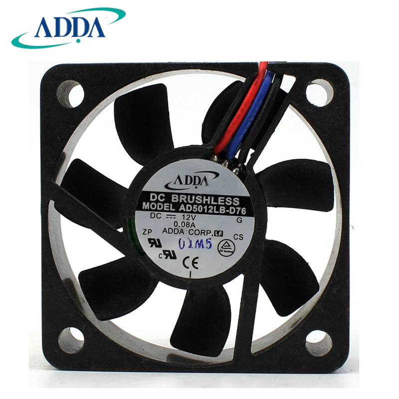 Новый ADDA AD5012LB-D76 5015 12V 0.08A 5 см вентилятор охлаждения
