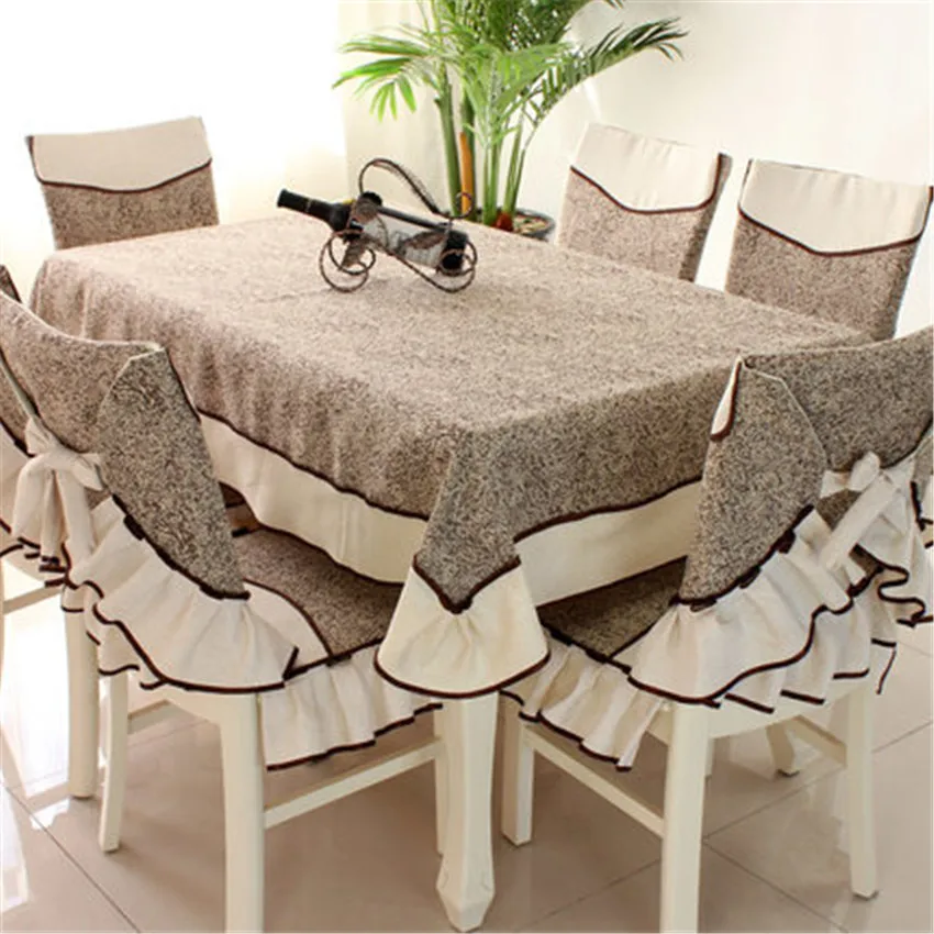 Light Brown ZHUO MO Модные прямоугольные скатерти и чехлы для стульев обеденный журнальный столик для украшения дома скатерти - Цвет: Light Brown