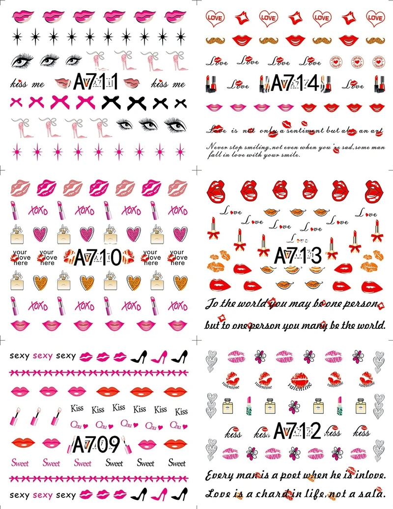 12 листов водные переводные наклейки для ногтевого дизайна | Красота и здоровье