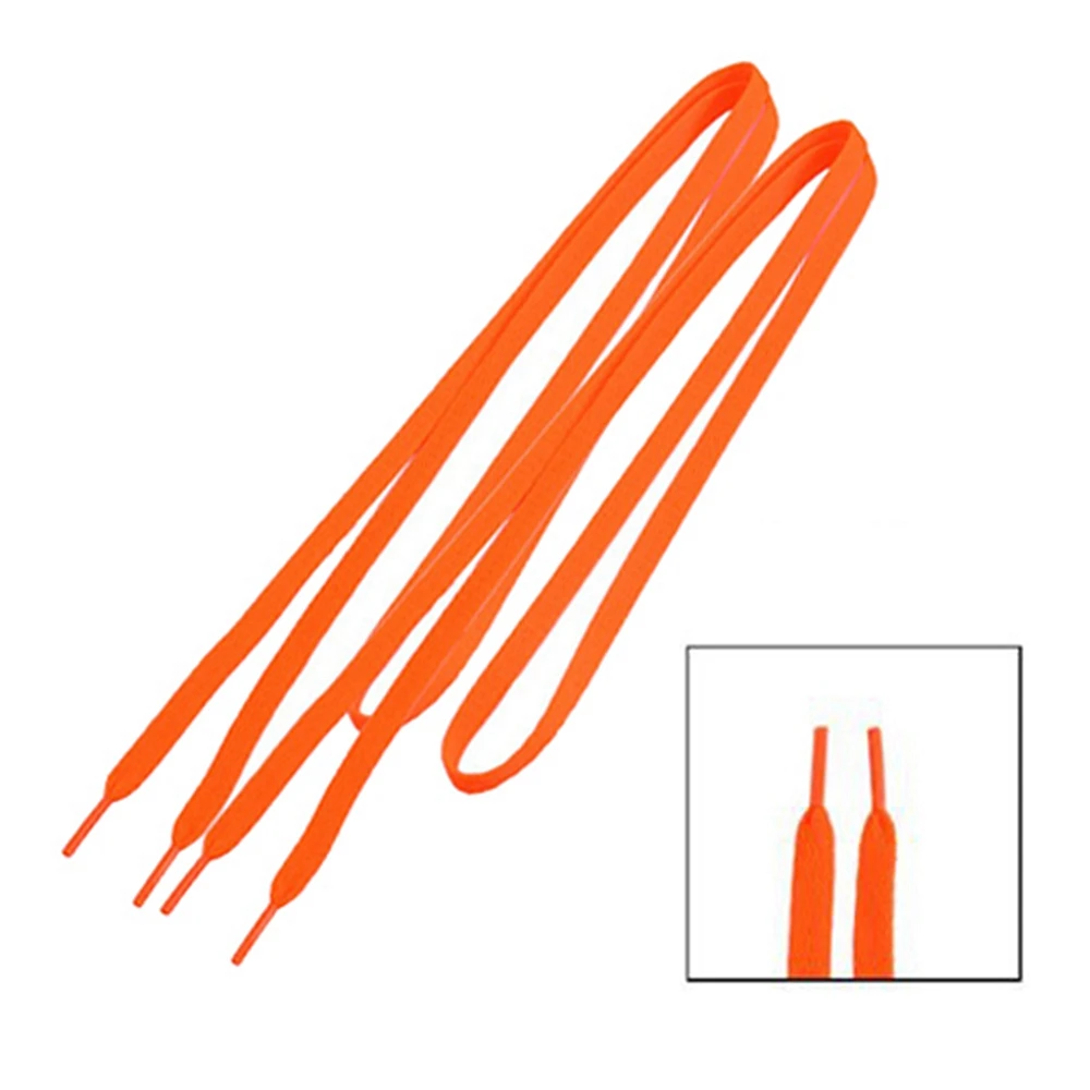 Фото DCOS Trainers canvas shoes Replacement 111cm length 8mm Wide Orange Flat String Shoelace Pair Обувь DCOS Trainers canvas shoes Replacement 111cm length 8mm Wide Orange Flat String Shoelace Pair Обувь