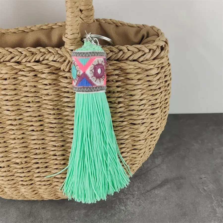 Бохо брелок для ключей с кисточкой на сумку Шарм entic ювелирный подарок женщин