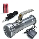 Фонарик с прожектором Cree T6, светодиодный перезаряжаемый фонарь для кемпинга, Шахтерская лампа, подземная работа + аккумулятор 18650 + зарядка