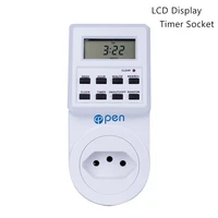 opt 002 brazil electronic digital timer switch plug kitchen timer outlet 230v 50hz 7 day 1224 hour programmable timing socket