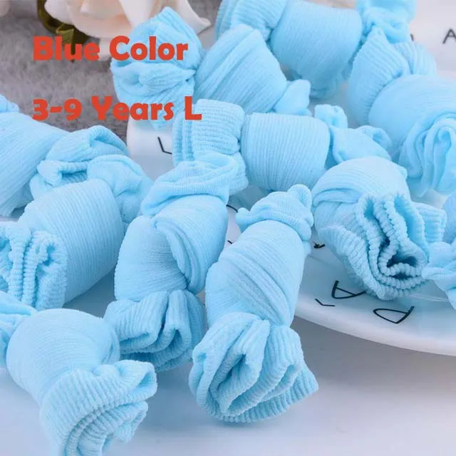 3 to 9 L Blue COlor 10 пар/упак. Карамельный цвет Детские носки тонкие летние носки для детей, для маленьких мальчиков и девочек, Bebe Meias 0-3-9 лет - Цвет: 3 to 9 L Blue COlor