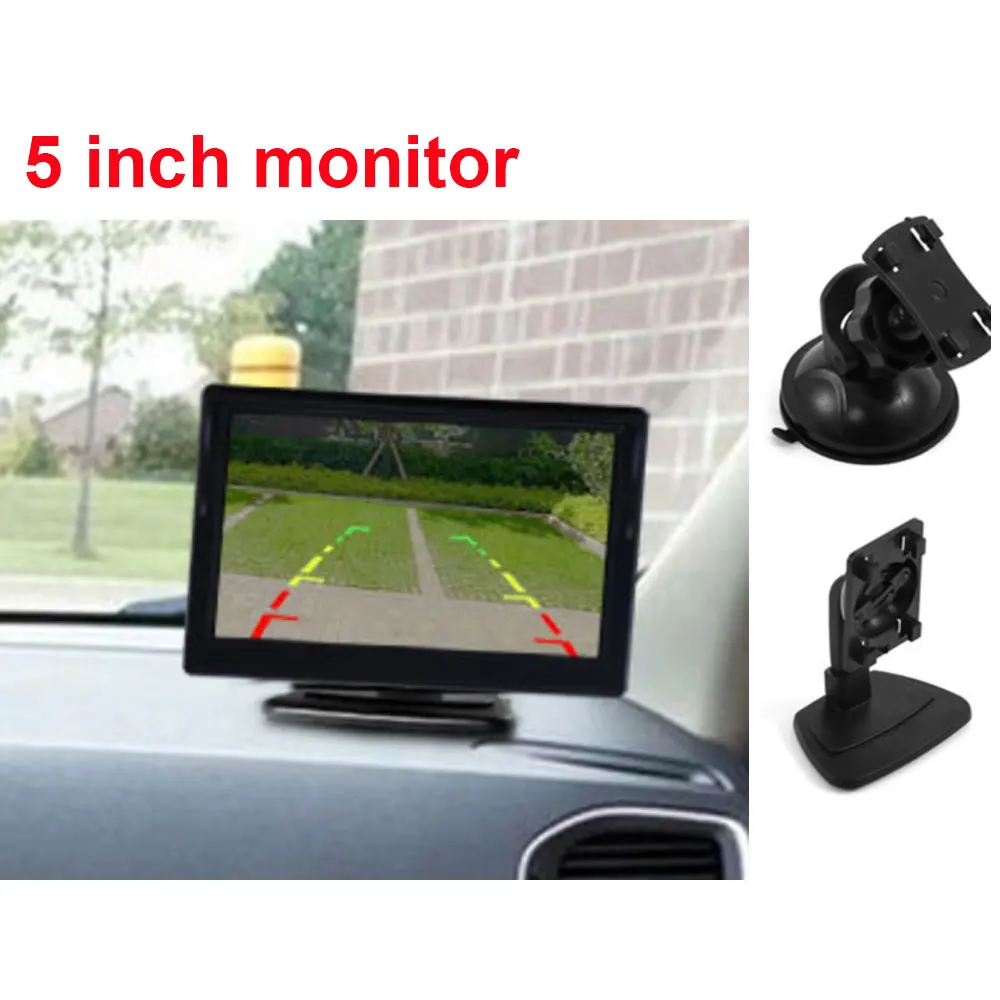 5INCH TFT LCD BYNCG 7 дюймов TFT lcd цветной 800*480 автомобильный монитор для камеры наблюдения Автомобильная камера заднего вида-2 AV вход автомобильный монитор заднего вида - Название цвета: 5INCH TFT LCD
