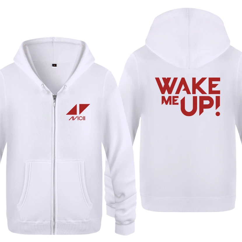Wake Me Up Avicii DJ Rock толстовки для любителей музыки мужские 2018 флисовые на молнии с