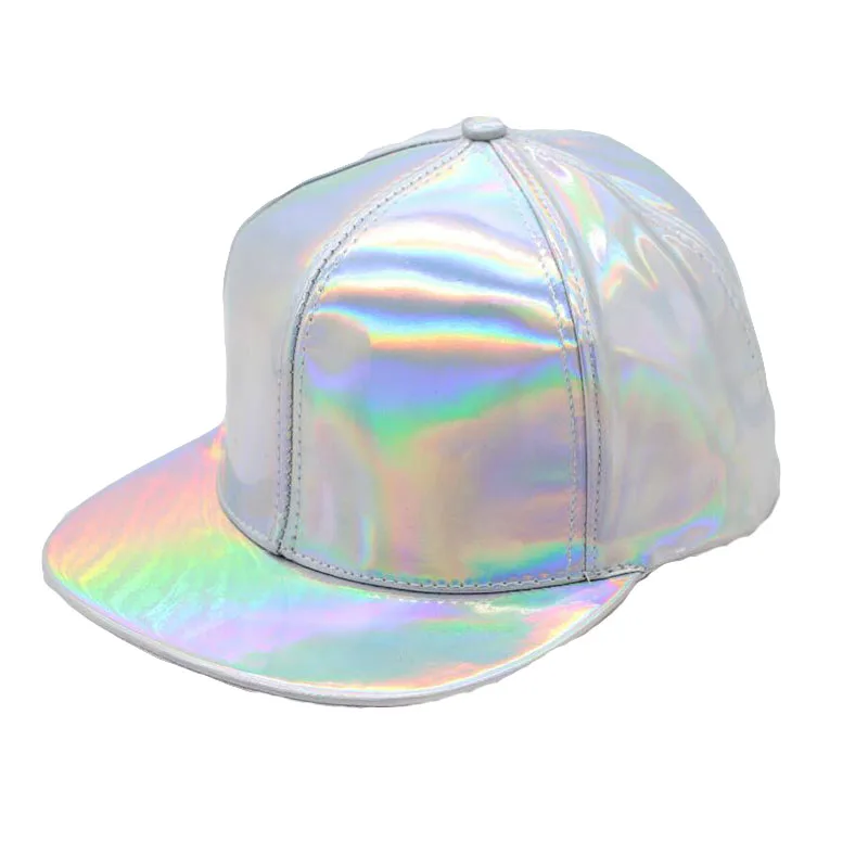 

BING YUAN HAO XUAN Fashion Unisex Silver Laser Baseball Cap Men Hip Hop Holographic Casquette Women Rainbow Basketball Hat