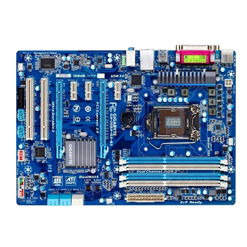 Для Gigabyte GA Z68A D3 B3 оригинальная б/у рабочего стола материнской платы Z68 LGA 1155DDR3 32G SATA3
