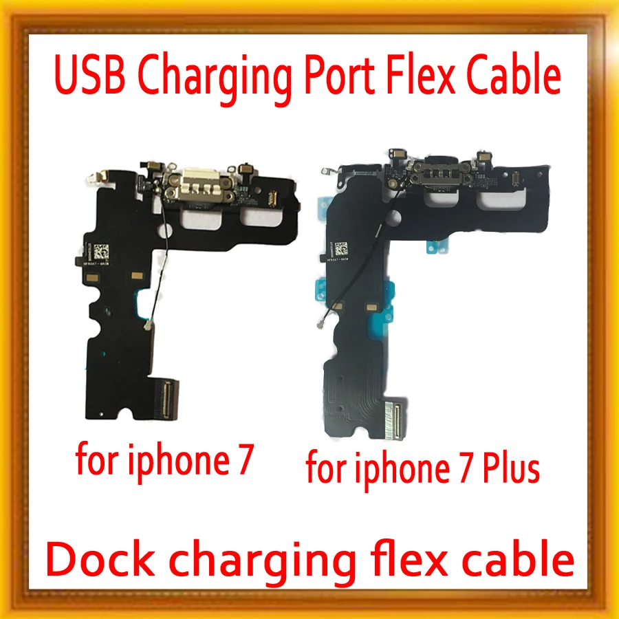 Шлейф для зарядки док-станции, usb-порт, разъем для зарядного устройства, микрофонная док-станция для зарядки, гибкий кабель для iPhone 7, 7plus, Ремонт мобильных гибких деталей
