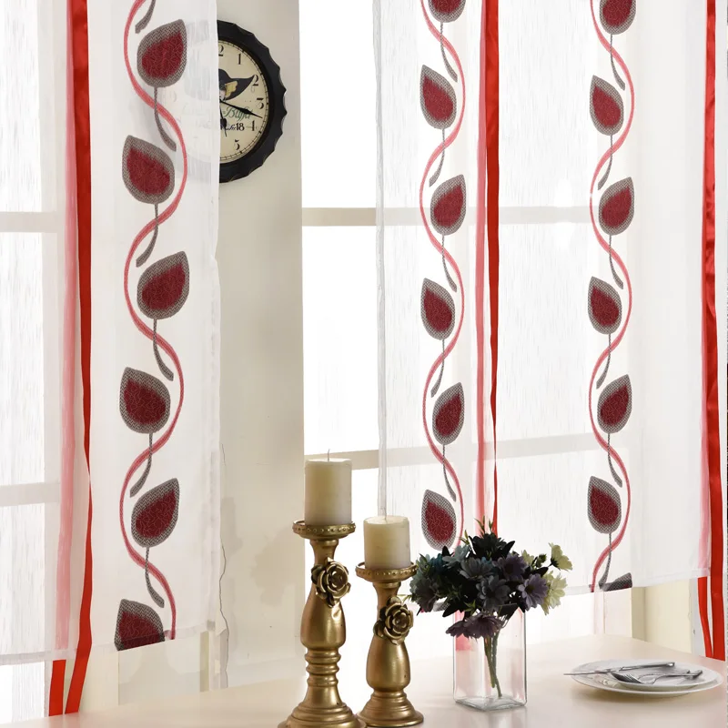 Карманная Цветочная вуаль занавески черные для кафе домашней двери Римский