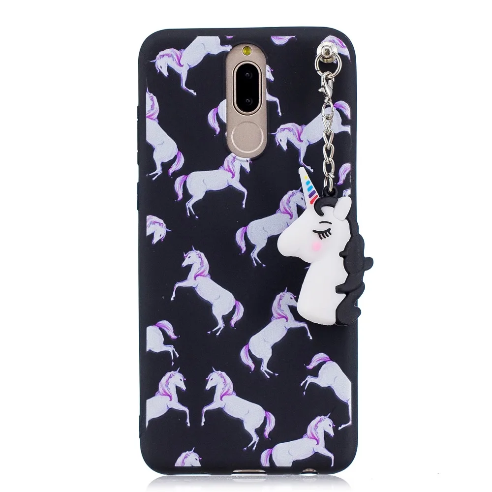 FULAIKATE Soft Case for Huawei Mate 10 Lite Unicorn Pendant Back Cover Honor 9i Candy Color Lovely Cartoon Cases Nova 2i |