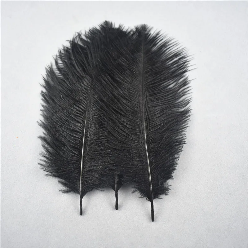 Black 10 шт./Партия 15-20 см 6-8 ''страусиные перья для рукоделия украшение ручной работы изготовление перьев для рукоделия Аксессуары свадебные украшения - Цвет: Black
