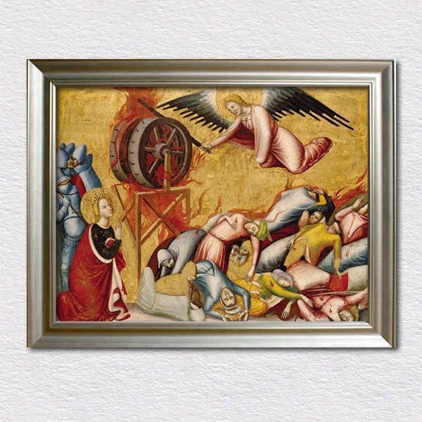 Картина на холсте с изображением ангелов спасающих людей отличная для декора