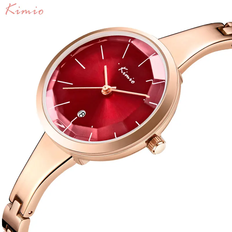 Женские кварцевые часы KIMIO модные для женщин роскошные Брендовые женские с