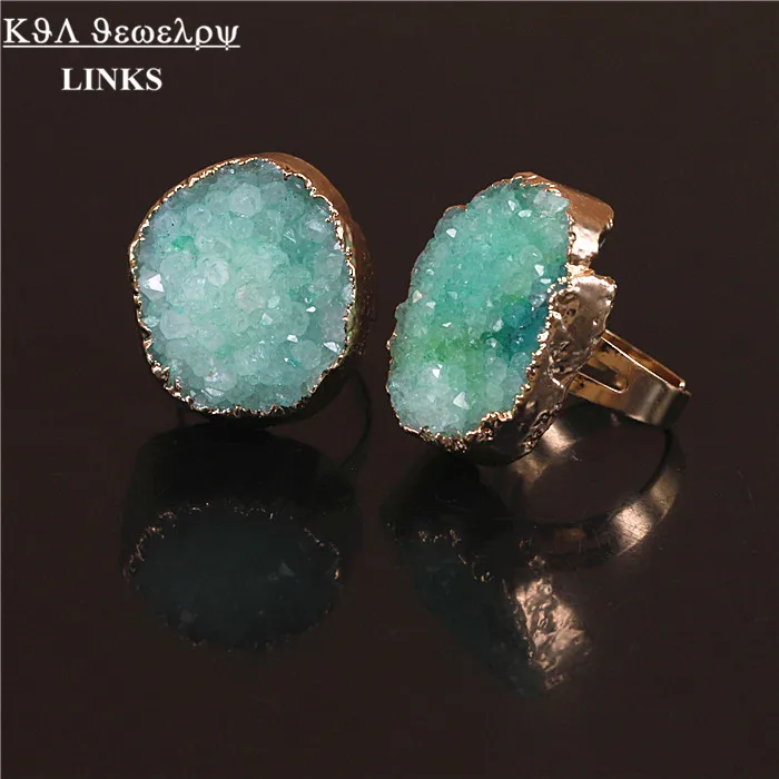Женское кольцо регулируемое с зеленым кристаллом 24k|stone ring|women ringsadjustable ring |