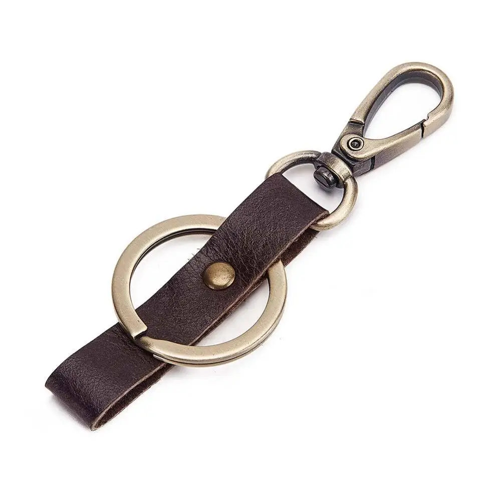 2 шт./лот кожаный брелок для ключей автомобиля мужчин Crazy Horse Mans мужской Органайзер