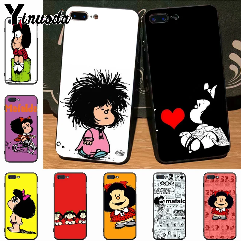 Чехол Yinuoda Mafalda для телефона xiaomi mi 8 9 9t 10pro A1 A2 redmi 7 8a 9a note5 note7 note8pro 8t note9s 9procase|Бамперы|
