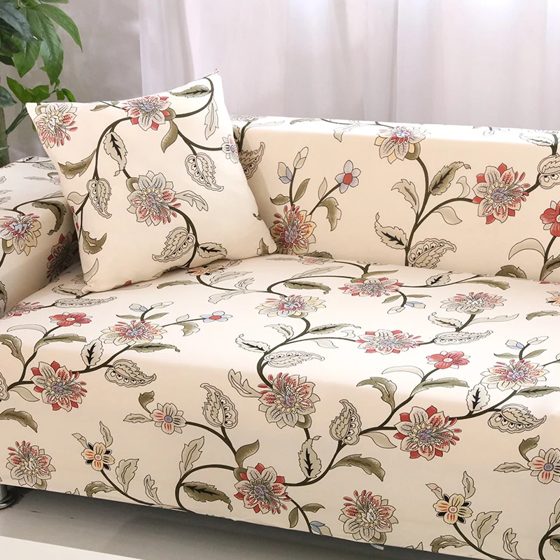 Секционный чехол для дивана эластичный 22 вида с цветочным принтом гостиной | Дом