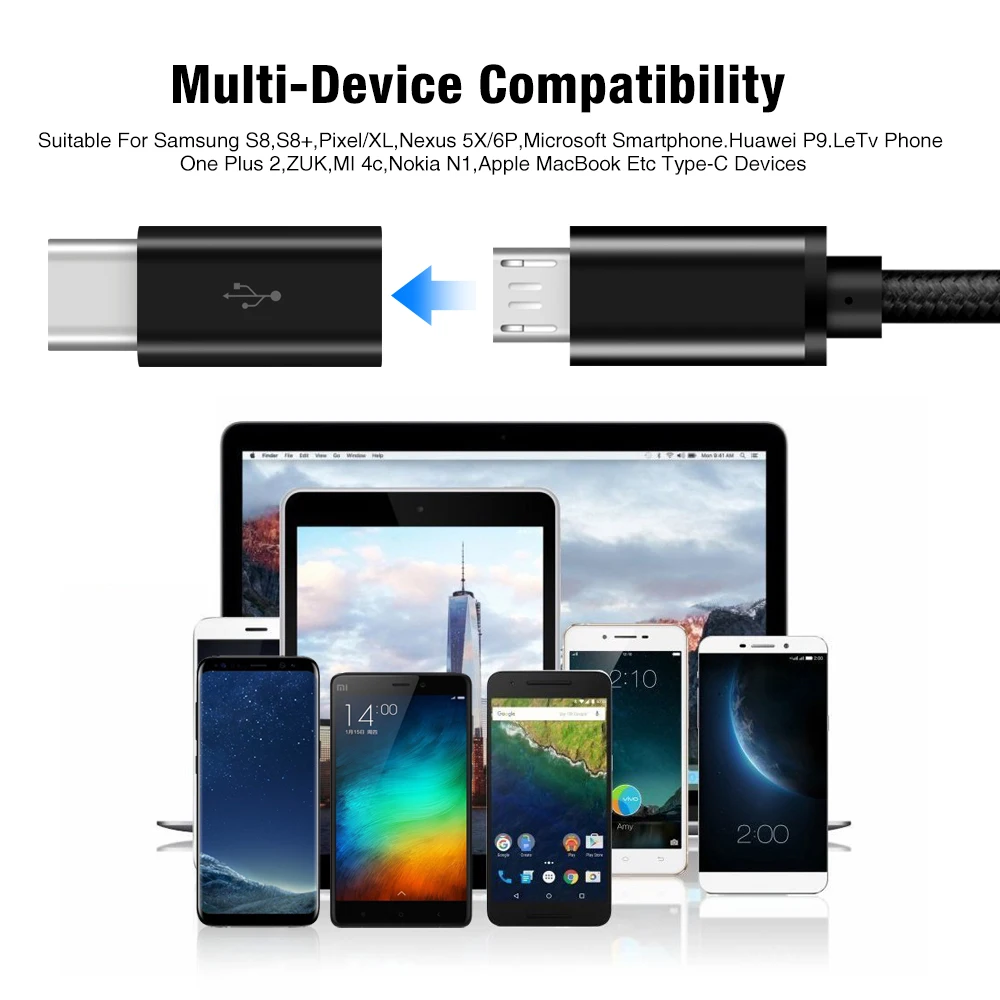 OTG type-C адаптер 56K USB C к Micro USB OTG usb type C адаптеры для Macbook Pro Google sony htc huawei Oneplus Nokia USBC