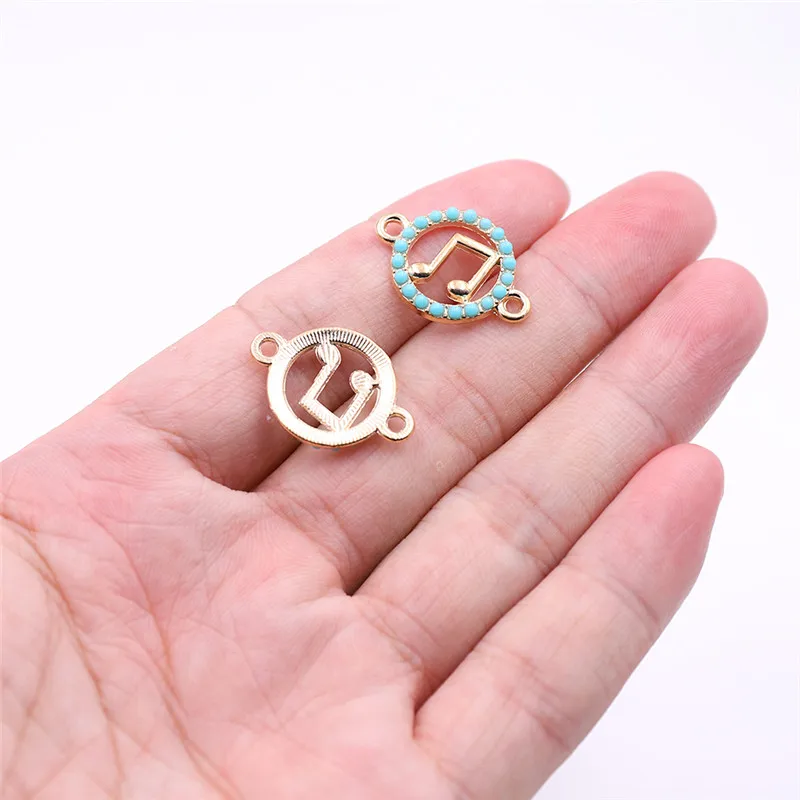 18 10pcs MusicSymbol Все Оптовые несколько голубого озера акриловые пятна шармы-соединители для самостоятельного изготовления ювелирных изделий Браслеты аксессуары заводская цена - Цвет: 18 10pcs MusicSymbol