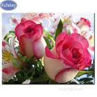 Алмазная вышивка, пейзаж, квадратная мозаика, 2019 стежков, подарки на день Св. Валентина, крест с цветами розы