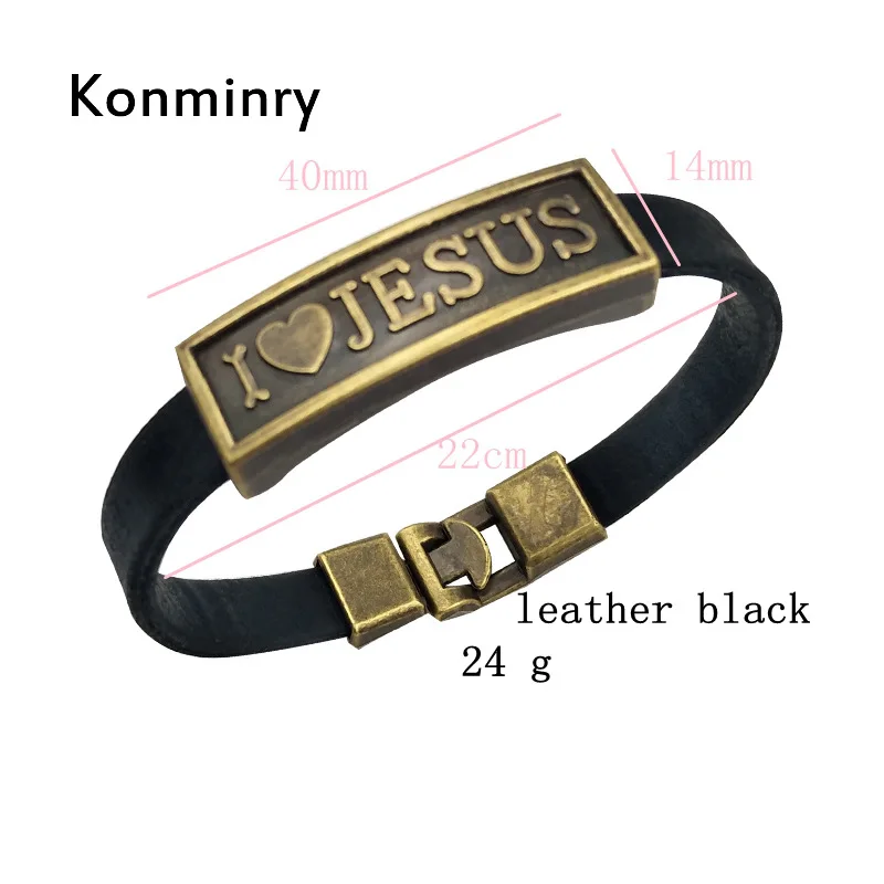 Konminry Religion Leaf Pattern Бронзовый металлический кулон браслет и браслеты Горячая