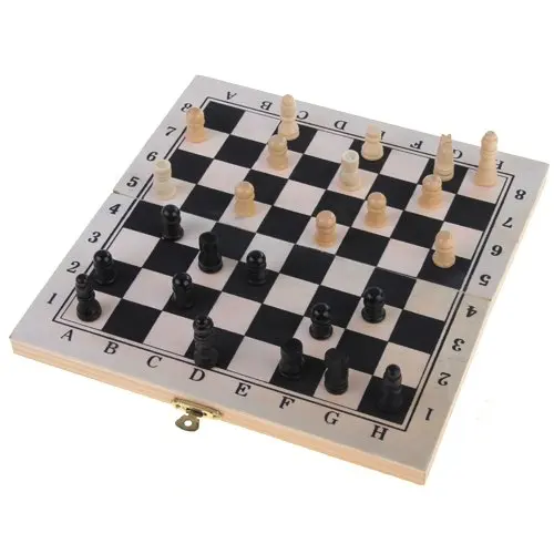 Шьет складная деревянная шахматная доска путешествия шахматы набор с замком и петлями