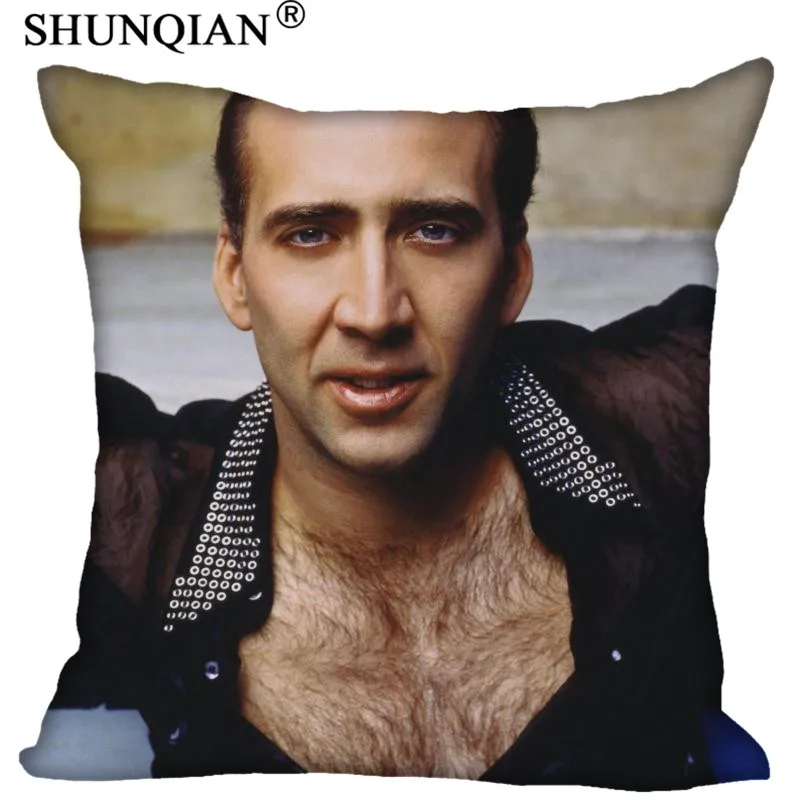 Наволочка на заказ Nicolas Cage квадратная Подушка молнии (две стороны) печать ваших