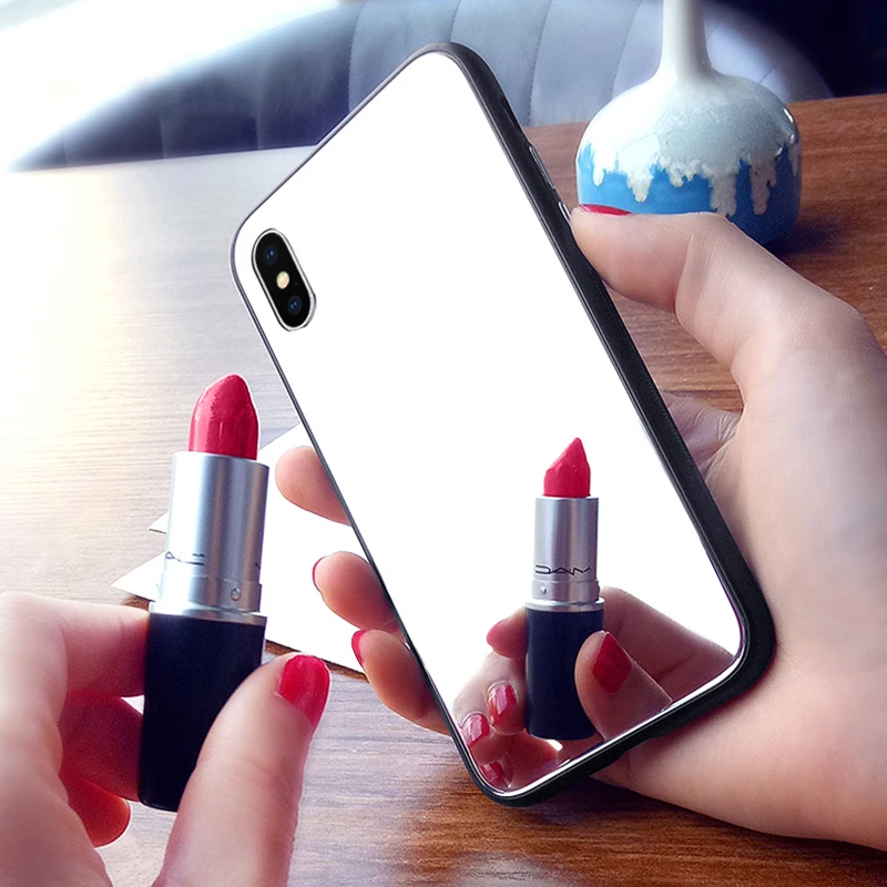 Роскошный HD зеркальный прозрачный стеклянный чехол для телефона Samsung Galaxy S8 S9 S10 Plus