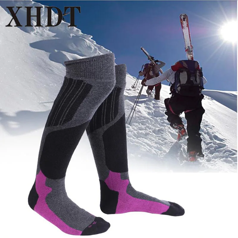 

Men/women Knee-long Keep warm Fast Dry terry cushioning Mountaineering Hiking durable outdoor sports professional skiing socks