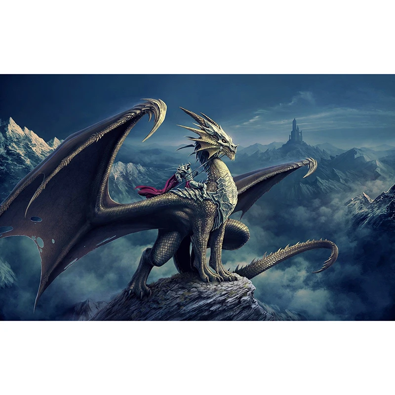 Алмазная живопись с драконом картина 5D сделай сам квадратной формы 3D вышивка