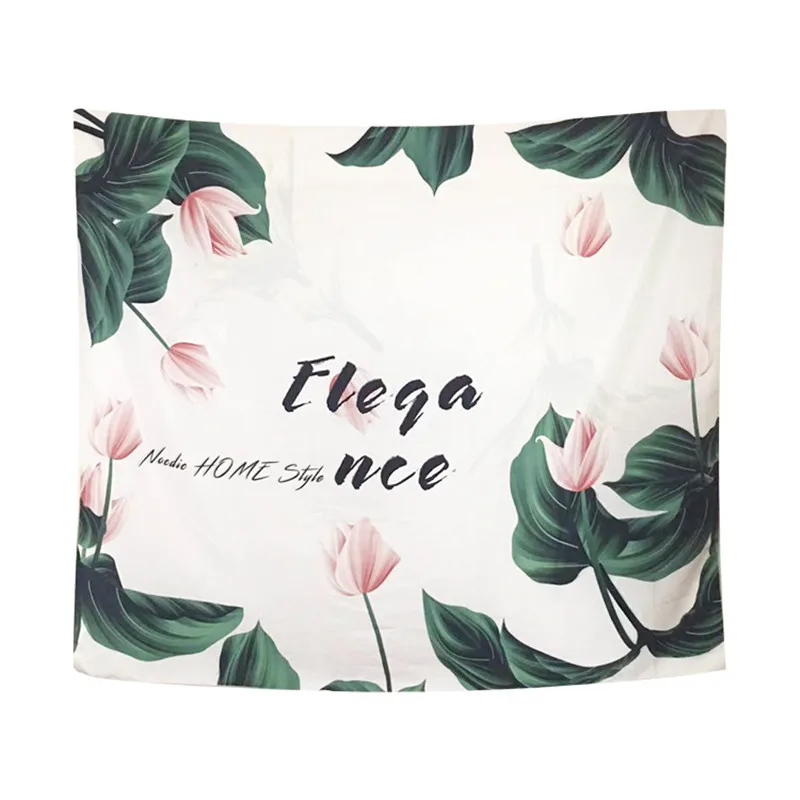 Гобелены с принтом зеленых деревьев настенная ткань цветочный гобелен коврики