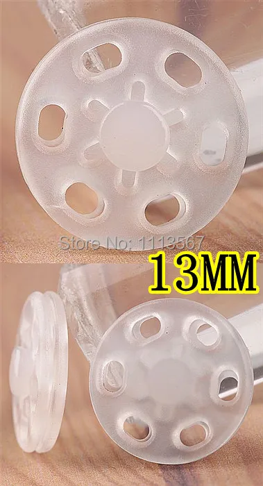 

500pcs White Transparent Plastic Snap Press Button Sew On 13mm Sewing Accessories NK18