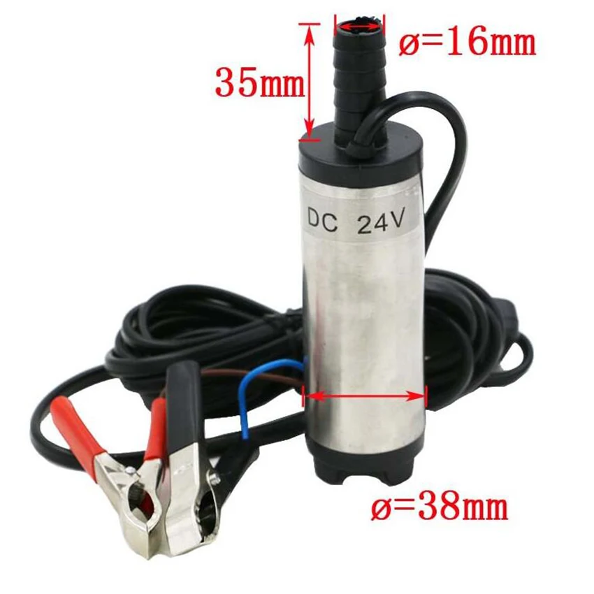 

12V 24V DC electric submersible pump for pumping diesel oil water ,Stainless steel shell,12L/min,fuel transfer pump 12 V volt