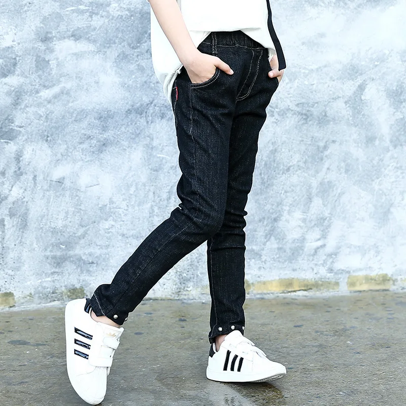 Джинсы для мальчиков и девочек модные джинсы на весну осень 2018 детские джинсовые