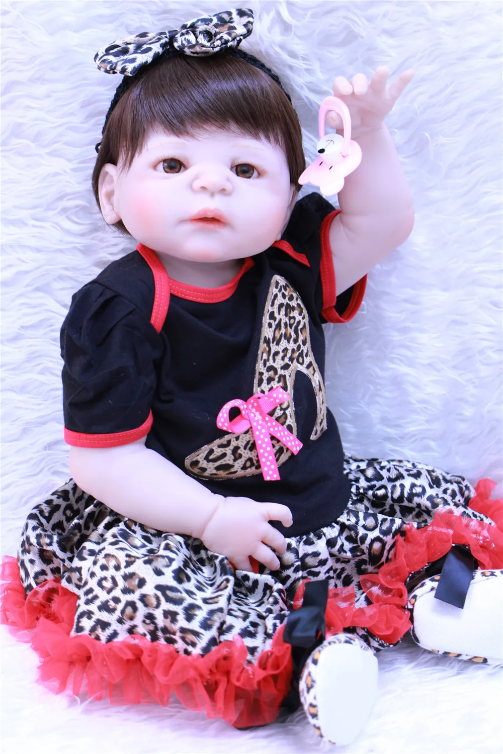 

DollMai silicone dolls reborn babies girl 23" bebes reborn menina bonecas children gift toy dolls fake baby bonecas