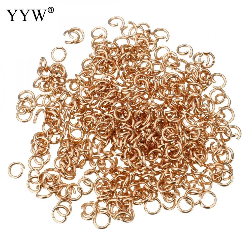 

100pcs Stainless Steel Open Jump Rings 4mm Rose Gold Color For Jewelry Making Necklace Bracelets Connector Wholesale Findings