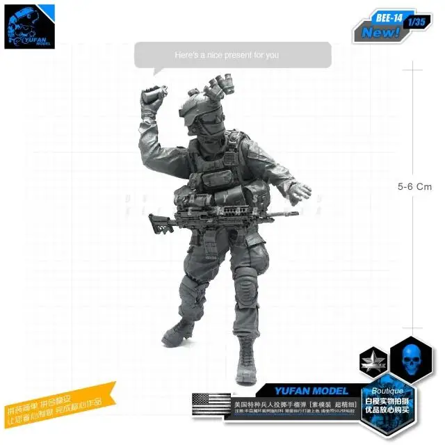 Современная модель солдата американской армии Moled из смолы 1/35 солдат Би 14|soldier