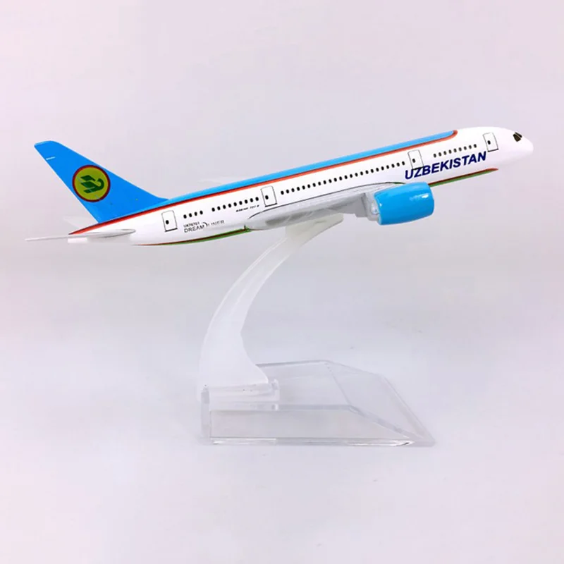 14 см 1:400 весы Boeing B787-800 Узбекистан Airlines W база Airbus металлического сплава самолет Airways Коллекционная дисплей Модель