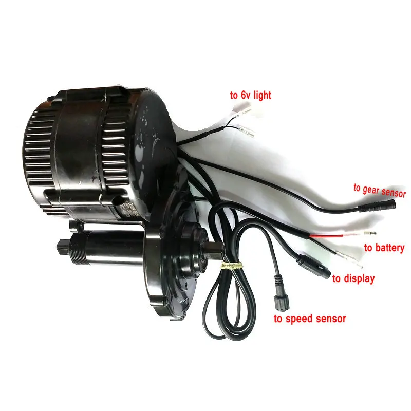 48V750W новая версия Bafang/8fun BBS02B mid комплект цветной дисплей мотор-редуктор комплекты для электровелосипедов с светильник и разъемы датчика передач