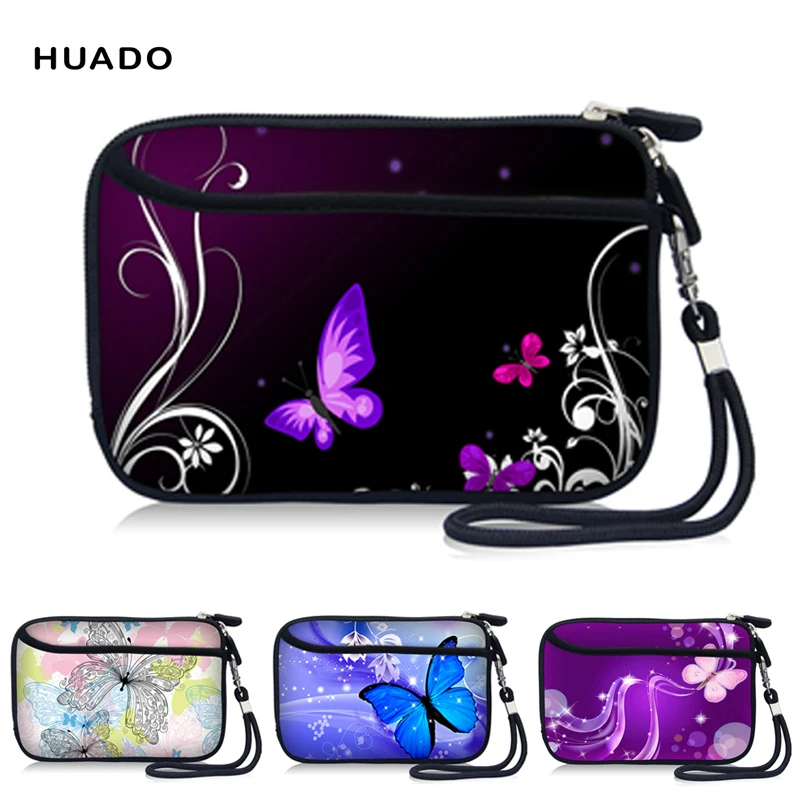 Женские кошельки с принтом бабочки на молнии кошелек для денег маленький клатч